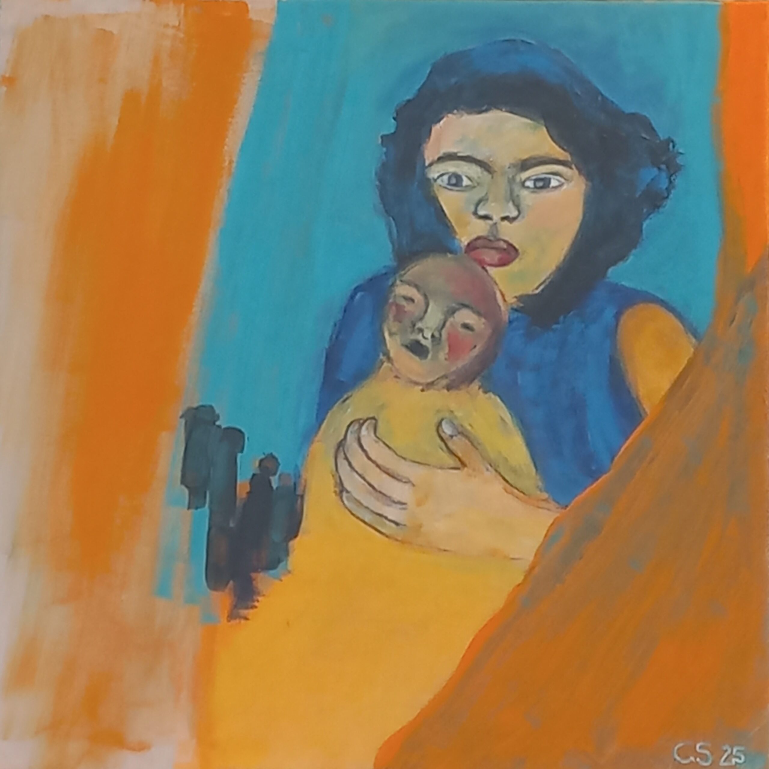 Mutter mit Kind. 2025. Christiane Schmid